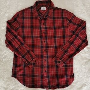 Kuwalla Tee Long Sleeve Flannel Button Down Shirt Red Plaid Sz M Open To Offers